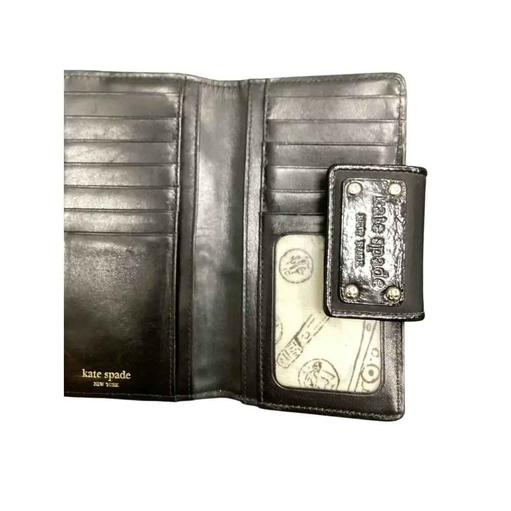 Kate Spade Wallet Women’s 1 Size Leather Interior &Nylon Exterior Foldable Black